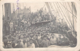 Salonique  Carte Photo  MARINS A BORDS DU VINH LONG Navire Hopital - Greece