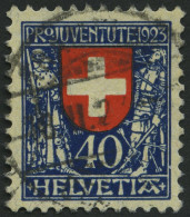 SCHWEIZ BUNDESPOST 188 O, 1923, 40 C. Pro Juventute, Pracht, Mi. 65.- - Usados