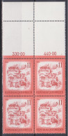 1976 , Mi 1520 ** (5) -  4er Block Postfrisch - Freimarke : Schönes Österreich - Enns / Oberösterreich - Nuevos