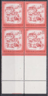 1976 , Mi 1520 ** (9) -  4er Block Postfrisch - Freimarke : Schönes Österreich - Enns / Oberösterreich - Unused Stamps