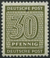 WEST-SACHSEN 135Xa **, 1945, 30 Pf. Bräunlicholiv, Wz. 1X, Pracht, Gepr. Dr. Jasch, Mi. 200.- - Autres & Non Classés