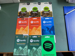 - 6 - Sweden Gift Card Spotify 9 Different With Hangers - Gift Cards
