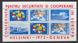 Romania 1973 KSZE/OSCE Sheetlet ** Mnh (ZO229) CRAZY PRICE - Idées Européennes