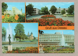 E) BRD (DDR-Zeit) - AK - Dessau / Post, Hotel "Stadt Dessau", Haus Des Reisens - Dessau