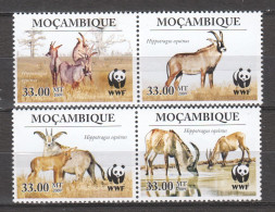 Mocambique 2010 Mi 3658-3661 In Pairs MNH WWF - ANTILOPES - Neufs