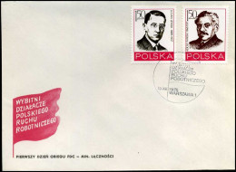 Polen - FDC - Julian Lenski -  Adolf Warski - FDC