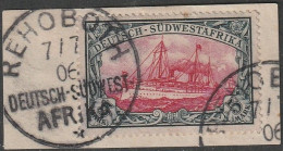 Deut. Kolonien-Deutsch-Südwestafrika: 1901, Freimarke: Mi. Nr. 23, 5 Mk. Kaiseryacht,  Tagesstpl. REHOBOTH - Sud-Ouest Africain Allemand