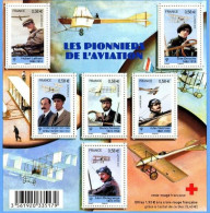 Feuillet F4504 Les Pionniers De L'aviation Année 2010 Classeur Bordeaux - Mint/Hinged