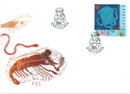 FDC 638 Slovakia BIB Exhibition Of Illustrations Of The Children's Books 2017 Octopus Snake Crustacean - Moderne