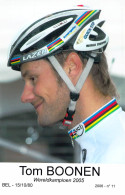 CYCLISME: CYCLISTE : TOM BOONEN - Cyclisme