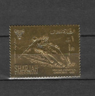 Olympische Spelen 1968 , Sharjah - Zegel ( Goud ) - Hiver 1968: Grenoble