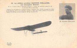 Thème  Aviation: Rolland Garros  Né A St Denis De La Réunion En 1868  (Voir Scan) - Piloten