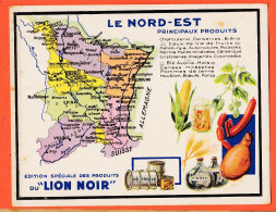 32483 / ⭐ Chromo Carte Géographique Région LE NORD-EST Vosges-Moselle-Rhin-Meurthe Moselle LION NOIR 10x13 - Géographie