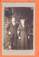 32076 / ⭐ Couple Paysans Endimanchés 1910s Photographie 7.8x11cm Contrecollée Cartonnette Format CP - Fotografie