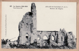 32305 / ⭐ ABLAIN SAINT-NAZAIRE St 62-Pas Calais Ruines De Eglise GUERRE 1914-15 - PRUVOST COURCIER VISE PARIS 397 Cpaww - Other & Unclassified