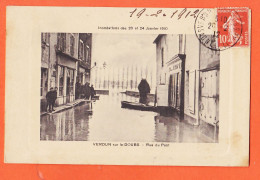 32232 / ⭐ VERDUN-sur-DOUBS (71) Rue Du Pont Inondations 23-24 Janvier 1910 JUSSEAU à Blanche NICOLLE Les Mulots Tonnerre - Other & Unclassified