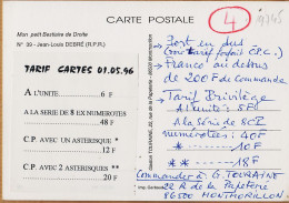 32114 / ⭐ Correspondance & Tarif Gaston TOURAINE 01.05.1996 Sur Petit Bestiaire De Droite N°39 J.L DEBRE Tirage 150ex - Satirisch