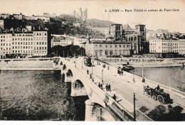 Lyon Pont Tilsitt Et Coteau De Fourvière ( Attelage Et Tramway à étage Tracté Par Un Cheval ? écrite En 1917 - Autres & Non Classés