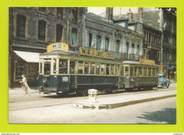 CPM VOIR DOS Train 42 ST ETIENNE Tram Tramway Motrice Et Remorque Le 29/07/1958 à BIZILLON PUB MIR Javel CROIX - Saint Etienne