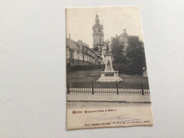 Carte Postale Ancienne (1902) Mons Monument Dolez Et Beffroi - Mons