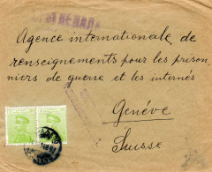 SERBIE.1914.POUR A.I.P.G. GENEVE (SUISSE). CENSURE  - Serbie