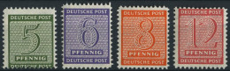 WEST-SACHSEN 116-19BX **, 1945, Roßwein, Gezähnt L 111/4:111/2, Wz. 1X, Prachtsatz, Gepr. Ströh/Dr. Jasch, Mi. 170.- - Other & Unclassified