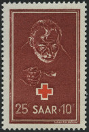 SAARLAND 292 **, 1950, 25 Fr. Rotes Kreuz, Pracht, Mi. 34.- - Sonstige & Ohne Zuordnung