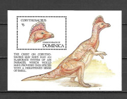 Dominica 1992 Prehistoric Animals - Dinosaurs MS #2 MNH - Prehistorics