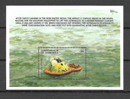 Dominica 1999 The 30th Anniversary Of First Manned Landing On Moon - Apollo 11 Capsule Landing MS MNH - Dominica (1978-...)