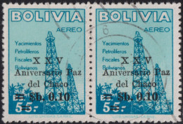 1966 Bolivien AEREO ⵙ Mi:BO 740, Sn:BO C262, Yt:BO PA244, Sg:BO 801 Surcharged, Chaco Peace Treaty, 25th Anniv. - Bolivië