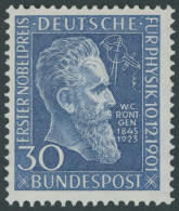 BUNDESREPUBLIK 147 **, 1951, 30 Pf. Röntgen, Postfrisch, Pracht, Mi. 80.- - Ungebraucht