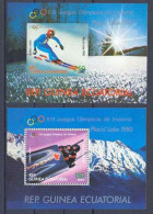 Olympische Spelen  1980 , Guinea - Equatoriaal ,  Blokken  Postfris - Invierno 1980: Lake Placid