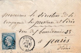 Lettre Figeac 1868 (( Lot )) - 1862 Napoléon III