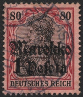 DP IN MAROKKO 54 O, 1911, 1 P. Auf 80 Pf., Pracht, Mi. 30.- - Deutsche Post In Marokko
