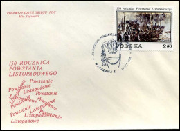 Polen - FDC -  150 Rocznica Powstania Listopadowego - FDC