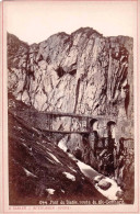 Suisse - PHOTO - FOTO ALBUMINE - Pont Du Diable - Route Du Saint Gothard - Photo A.Gabler A Interlaken - Anciennes (Av. 1900)