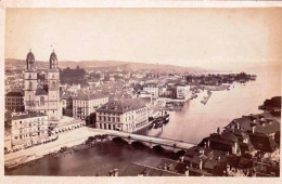 Suisse - PHOTO - FOTO ALBUMINE-  ZURICH Et Le Lac - Old (before 1900)