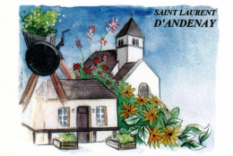 71 - Saone Et Loire -  SAINT LAURENT D ANDENAY - L'église Et La Mairie - Other & Unclassified