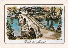 63  - Puy De Dome -  MENAT Sur La SIOULE - Le Vieux Pont Romain - Aquarelle De J.Marty - Otros & Sin Clasificación