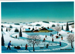 Illustrateur Denis BAUQUIER-- Paysage De Montagne Sous La Neige  - Sin Clasificación