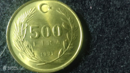 TÜRKİYE-1991--PİRİNÇ       500    LİRA           XF - Turkey