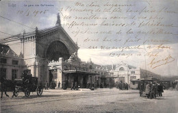 Liège - La Gare Des Guillemins (top Animée Colorisée Tram 1905 Timbres...) - Lüttich