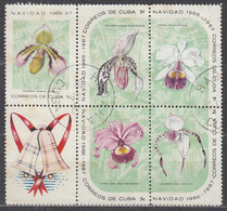 KUBA  1254-1258, 8erEinheit, Gestempelt, Orchideen, 1966 - Gebraucht