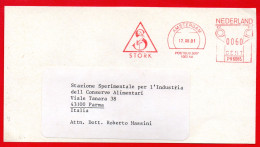 1981 UCCELLI CICOGNA -  AFFRANCATURA  MECCANICA - EMA - METER MARK - FREISTEMPEL - Storchenvögel