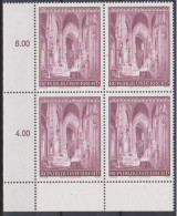 1977 , Mi 1546 ** (3) -  4er Block Postfrisch - 25. Jahrestag Der Wiedereröffnung Des Stephansdomes - Wien - Unused Stamps