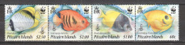 Pitcairn 2010 Mi 805-808 In Strip MNH WWF - CORAL FISHES - Neufs