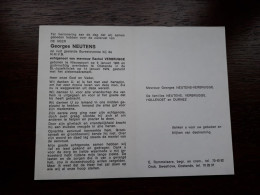 Georges Neutens ° Nieuwpoort 1903 + Oostende 1979 X Rachel Verbrugge (Fam: Hollevoet - Durnez) - Obituary Notices