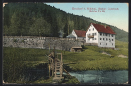 AK Enzhof B. Wildbad, Holzbrücke An Der Station Calmbach  - Autres & Non Classés