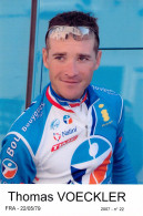 CYCLISME: CYCLISTE : THOMAS VOECKLER - Cycling