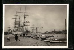 AK Flensburg, Segelschiffe Am Hafen  - Autres & Non Classés